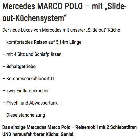 Reisemobil mit Schiebetüren in  Mecklenburg-Vorpommern